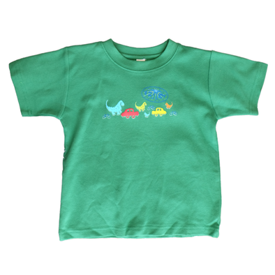Green Dino Monster Truck Tee (Size 4T)