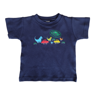 Little Explorer Tee Dino & Truck Adventures (12M, Navy Blue)