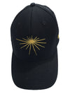 Sun Symbol - Black Baseball Cap with Mesh Back